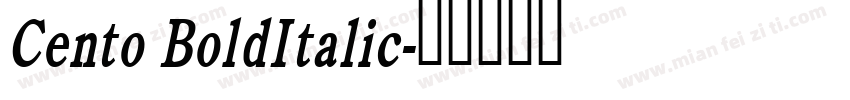 Cento BoldItalic字体转换